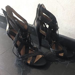 Banana Republic Black Lace up Heels
